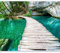 murando Fototapete selbstklebend Landschaft Brücke 343x256cm Foto Tapete Tapetenfolie Möbelfolie Wandverkleidung Wandtapete Motivtapeten Bildtapete Wohnzimmer 3d Effekt Modern Natur grün 101103-4