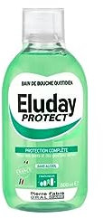 Eluday Protect Mundwasser, Alkoholfrei, Fluoridiert, 500 ml, für gesunde Zähne und Zahnfleisch, mit Plaque-Entfernung
