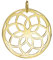 Materia Lebensblume Anhänger gold - Mandala Schmuck Silber 925 rund KA-278-Gold