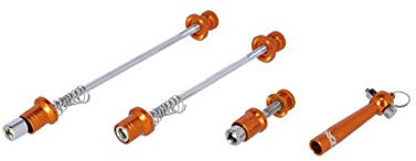 XLC Schnellspannset QR-L08, diebstahlgesichert, orange (1 Set)