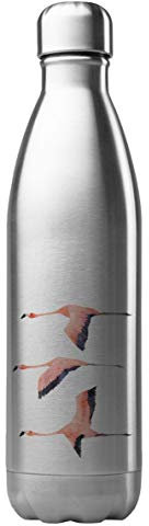 Bouteille Gourde Isotherme Acier INOX 500 ML imprimé Illustration Flamant Rose ref G2147
