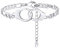 FindChic damen Fußkette Armskette mmit Handschnellen Anhänger Charm Figaro Fußkettchen mit Handschnellen Anhänger