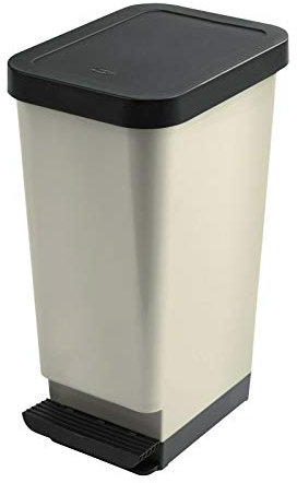 KetoPlastics 45 LITRE / 45L CREAM MODA PEDAL KITCHEN BATHROOM BIN RUBBISH WASTE OFFICE