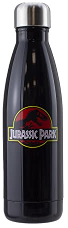 Jurassic Park Bouteille d'eau Officiellement licencié, Bouteille en acier inoxydable avec couvercle étanche