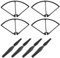 Sharplace Drohnen Ersatzteile, Propeller + Schutzvorrichtungen für S70W, HS100 HS100G RC Quadcopter, 5 Farben - Schwarz