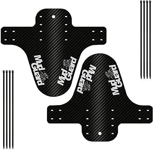 Gibsob 2 Pezzi Parafango MTB, Mud Guard Bici, Set Parafango per Mountain Bike, Mud Guard Bici, Parafango Compatibile Anteriore e Posteriore e Sono Adatti per Ruote di Dimensioni da 16 a 29 Pollici