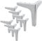 SENENQU 8 Pack 6 / 15cm Metal Furniture Legs, Silver Metal Legs for Furniture, Triangle Table Legs Sofa Legs, Modern Cabinet Legs for Cupboard Couch Coffee Table TV Stand