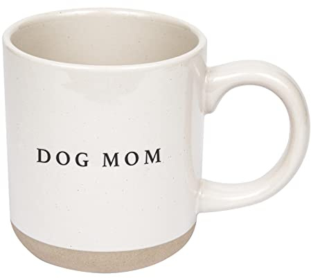 Sweet Water Decor Dog Mom Stoneware Coffee Mugs - 14Oz Cute Coffee Mugs for Hot and Cold Drinks - Dishwasher and Microwave Safe - Mothers Day Gift - Ideal for Tea and Espresso