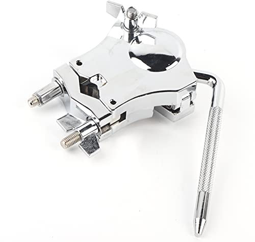 Tom Mount Multifunktionelles Tom Clamp Musikinstrument Zubehör 360 Grad drehbarer Griff Zinklegierung Tom Drum Rack Mount Schlagzeug-Halter für alle Arten von Halterungen
