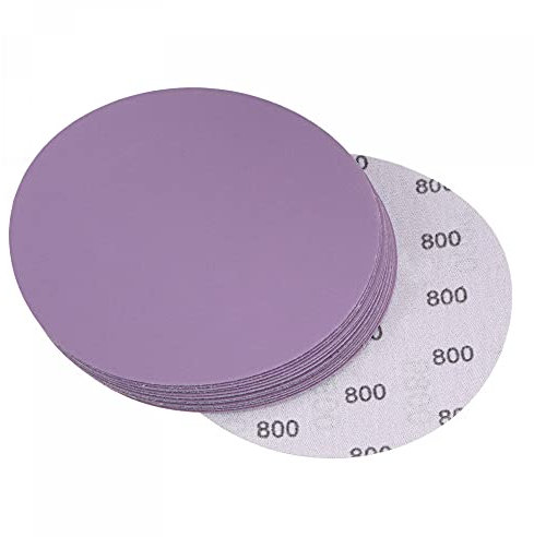 sourcing map 15Pcs 5-Inch Purple Sanding Discs 800 Grits Hook and Loop Professional Aluminum Oxide Sand Paper Wet Dry Polish for Wood Metal Paint Finishing