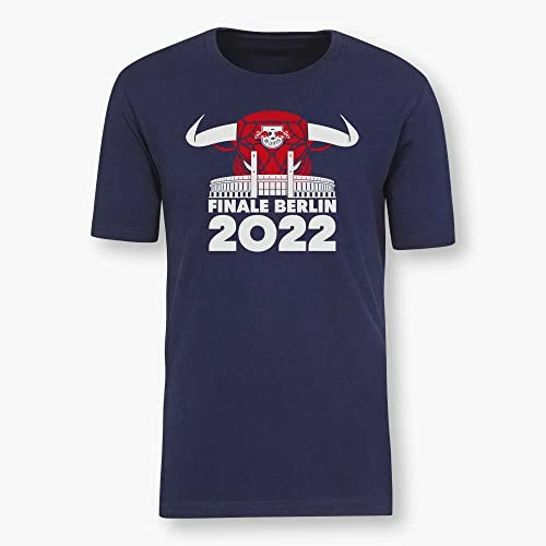 Rasenballsport Leipzig T-Shirt zum Pokalfinale 2021/22 RBL Navy Erwachsenen Shirt Unisex Größe M