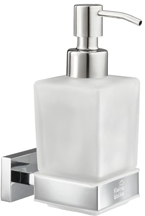 Kleine Wolke Wand-Seifenspender Meo, Wandaccessoire, Farbe Milky, Material: Messing, Edelstahl, Glas