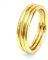 Bracelet Bouddhiste véritable jonc de temple Thaïlande avec Mantra porte bonheur - Feuille d'or véritable - Vendus en Lots de 3 ou 5, Bicolore et tressés à l'unité (M - 67mm, Doré - Lot de 3)