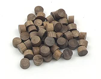 10mm Walnut Flat Head End Grain Plug - Pack of 50