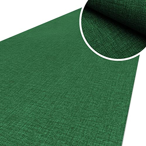 ANRO Küchenläufer Küchenteppich rutschfest Teppich Läufer Teppich Küche Läufer Flur Küchenmatte Flurläufer Textiloptik Uni Grün Abwaschbar 100 x 67cm