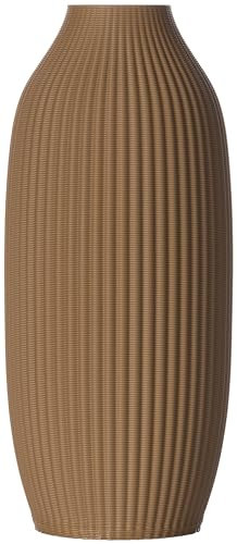 Blumenvase/Dekovase Stella M 22,5 cm für Schnitt-/ Trockenblumen | nachhaltig | Deko Vase Pampasgras (Braun)
