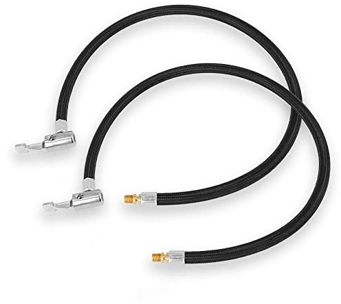 A ABSOPRO 2 Stück Autoreifen Ventil Verbinden 60cm Luftfutter Inflator Pumpe Adapter