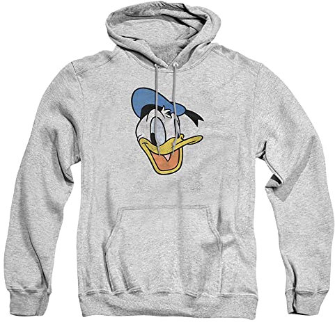 Cotton Soul Disney Donald Duck Face Vintage Hoodie Grey Heather, grey heather, L