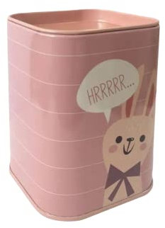 makio Kinder Spardose Dose - Hase, Originell, leicht, stabil, lustiges Design, mit Deckel, auch als Bleistiftflasche verwendbar