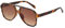 OSAGAMA Vintage Retro Sonnenbrille Gelb Getönte Brille für Damen Herren (Leopard Braun)