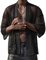 Panegy Camiseta de malla para hombre, elegante, con botones de flores, sexy, transparente, para club, e, M