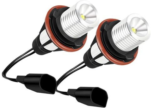 2 Piezas LED Angel Eyes Halo Marker Anillo Bombilla 10W Para BMW E39 E53 E60 E61 E63 E64 E65 E66 E83 E87 X3 X5-White