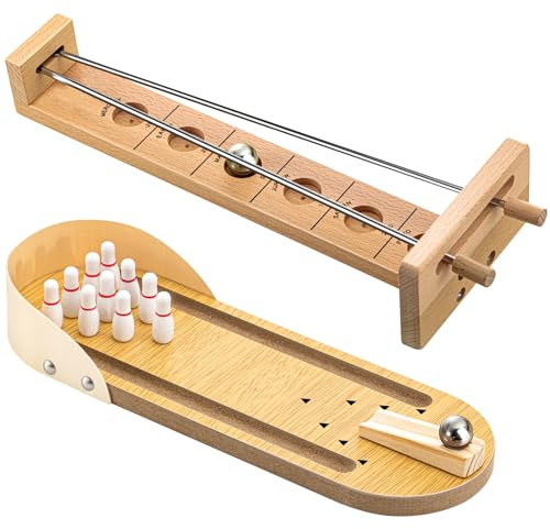 Deekin 2 Set Shoot The Moon Game Desktop Board Mini Bowling Game