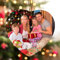 Personalisierte Weihnachtsbaum Anhänger–Doppelseitiger Druck von Foto und Texten, Persönliches Weihnachtsbaum-Hängeornamente, Jubiläumsgeschenke für Familie, Liebhaber und Freunde (herzförmig)