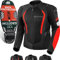 SHIMA MeshPro 2.0 Motorrad Jacke Herren mit Protektoren AirForce Rückenprotektor Motorradjacke Sommer Schulter Protektor Ellbogen Textiljacke Schutzjacken Protektorenjacke Stadt (Männer, Rot, 3XL)