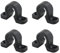 Lot de 4 Colliers d'Espagnolette - Composite Noir - Lacets pour Tringle Barre de Volet Battant - Fabrication Française - Fermeture pour Volet Battant Bois Aluminium ou PVC