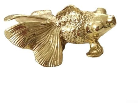 Hasaller Brass Handle Gold Knobs Goldfish Cabinet Knob Cabinet Knobs Cabinet Door Knob Knobs for Cabinets and Drawers Animal Dresser Knob Closet Knob Brass Drawer Knob for Kitchen Bedroom