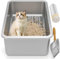Stainless Steel Sifting Litter Box System, XL, Odor Control, Easy to Clean, Includes Liners and Metal Scoop