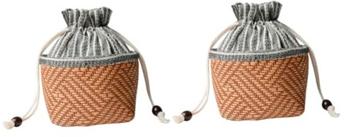 SHOWERORO 2pcs Portable Cotton and Linen Teaware Storage Bag Convenient Travel Pouch for Teacups and Teapots Lightweight and Compact Design for Home Hotel and Travel Use