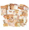 KGDUYC 100 PCS Scrapbooking Sticker, Vintage-Aufkleber, 50 Stile Washi Aufkleber Beschreibbar Journal Sticker Designpapier Scrapbook Zubehör für Tagebuch Stempel Fotoalbum