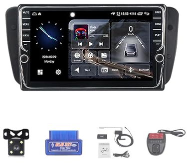 HYNMSM Android 12 Autoradio Stereo Radio per S-EAT Ibi-za 6J IV 4 2008-2015 Octa Core 2 DIN Autoradio con Carplay Android Auto 9 Touch Screen Navigazione GPS Bluetooth 5.0 FM AM RDS DAB+ DSP OBD 2 R