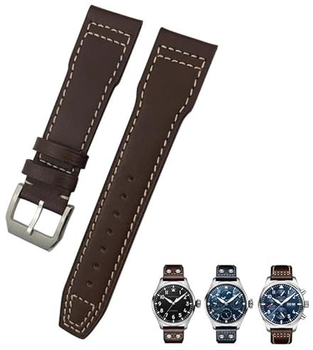 HXFFXHF 22mm 21mm 20mm Armband Echtes Leder Fit für IWC Big Pilot Strap Pilot der Uhr Band Armbänder zubehör Männer Werkzeuge
