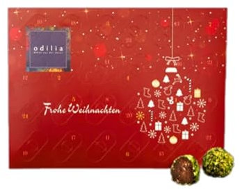 odilia Nachhaltiger Adventskalender | Bio-Datteln & Schokolade | 24 köstliche Bio-Dattelspezialitäten | Vegan, Ohne Zuckerzusatz & Nachhaltig Verpackt | Geschenkidee Weihnachten