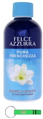 12 x Felce Azzurra Profumatore per Bucato Pura Freschezza – Deodorante per bucato puro fresco per la casa 220 ml + portachiavi Beni Culinari