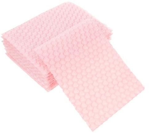 CLISPEED 1 Satz Luftblasenbeutel Versandtaschen Im Herz-design Mailer Für Kleine Unternehmen Gepolsterte Versandtaschen Luftpolsterfolienverpackung Pinke Bubble-mailer Sport Rosa 10st