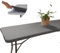 Tischdecke mit Gummizug Rechteckig 182x76 cm, Abwaschbare Gartentischdecke Grau, Wetterfest & rutschfest, Perfekt für Outdoor, Camping & Stehtische