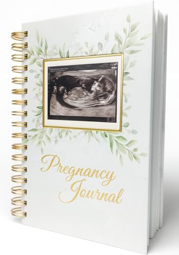 Graviditetsdagbok minnesbok – inbunden graviditetsbok, första gången mammor, minnesbok, mamma bok dagbok, ultraljud baby bok minne