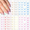 Nogeqi 12 Stück Gradient French Tip Nail Sticker, French Nails Schablone, Line Nagelsticker Selbstklebend, Aufkleber Nägel Neonail Sticker Set Nageldesign Nägel Zubehör Diy Dekoration 12 Farben