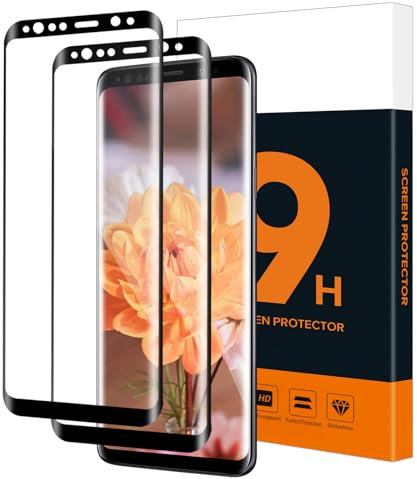 Carantee 2 pièces Verre Trempé pour Samsung Galaxy S9, Haute Sensibilité, à l'épreuve des bulles, 3D Couverture Totale vitre protection, Dureté 9H, Haute définition Samsung S9 protection écran