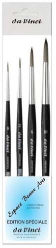 Brush Series 373 (3373), Set of 4 Brushes Round Synthetic, 0, 2, 6.10