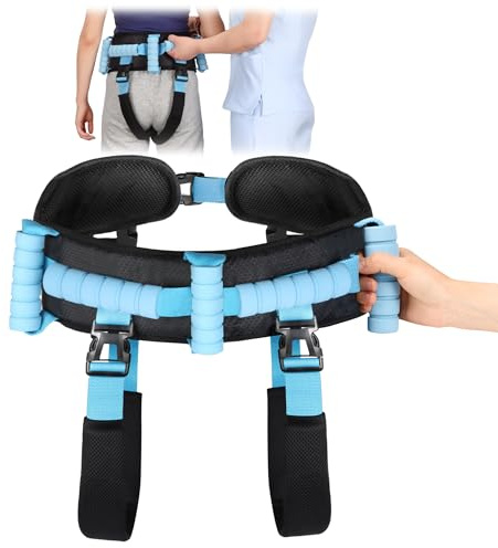 NIdreamCE Transfergurte für Senioren mit 7 Griffen und abnehmbaren Beingurten，Transfergürtel Gürtel Multifunktionaler Pflegegürtel Für Ältere für Ambulation, Seniorentransfer, Beruf & Physiotherapie