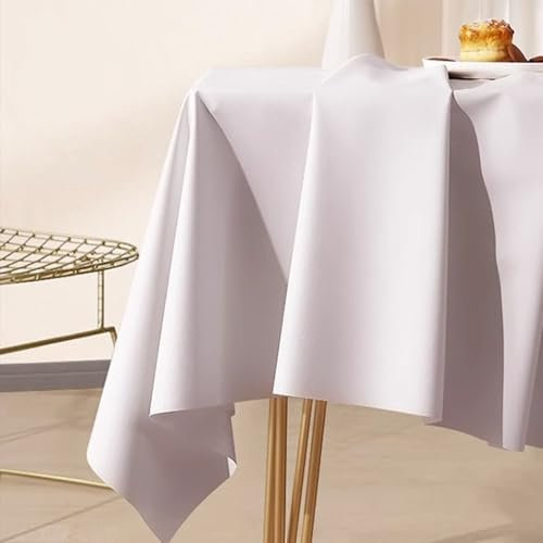 Tolldek Nappe rectangulaire 140 x 220 cm - Violet clair - En PVC - Effet lotus - Lavable - Décoration de table pour l'intérieur, le jardin, la salle à manger, les fêtes et les fêtes