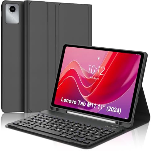 JADEMALL Für Lenovo Tab M11 & K11 11 TB330FU Hülle mit Tastatur QWERTZ