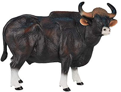 MOJO Gaur Bull Realistic Domesticated Farm Animal Toy Hand Painted Figurine (387170)