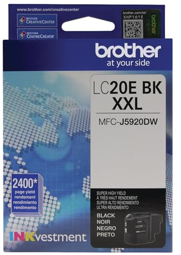 Brother LC20EBK Super High Yield Black Ink Cartridge