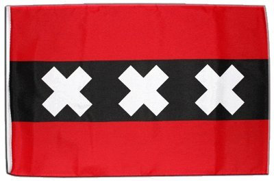 Flaggenfritze Flagge/Fahne Niederlande Stadt Amsterdam + gratis Sticker